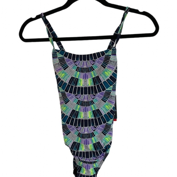 Speedo Womens Swimsuit One Piece PowerFlex Relay Back Printed Zise 6/32 - Picture 3 of 6